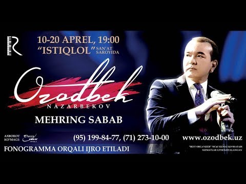 Ozodbek Nazarbekov - Mehring sabab nomli konsert dasturi 2016 (1-qism) #UydaQoling