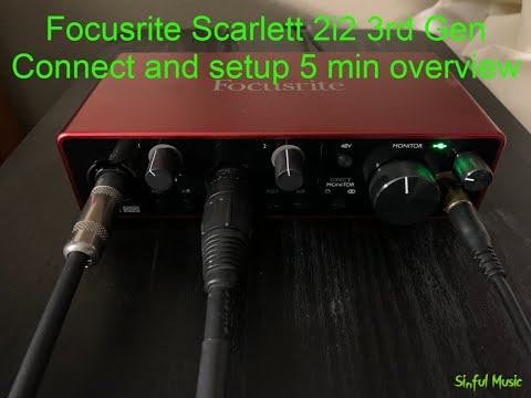 Focusrite Scarlett 2i2 3 gen setup and connect overview