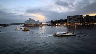 P&O Pacific Adventure: Circular Quay view from Suite 10420 - 10th March 2025.