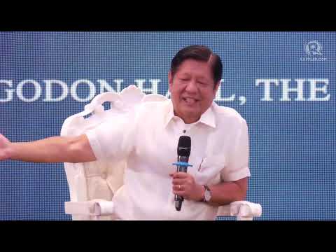 Marcos answers questions from the media during the 2024 FOCAP presidential luncheon