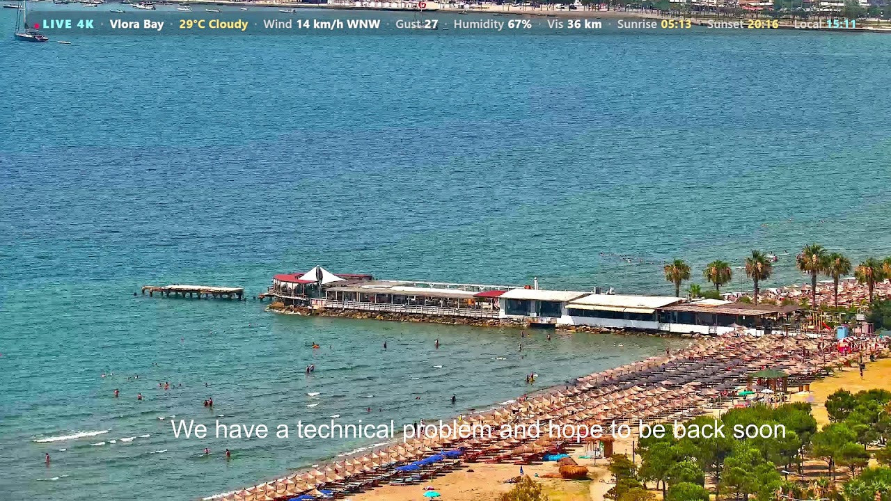 Live webcam view of Vlora Bay Lungomare Waterfront