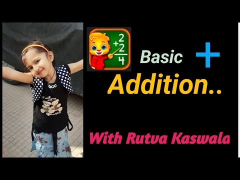 Basic addition for U.K.G.| Basic addition in english for kids| Addition for kids by Rutva Kaswala