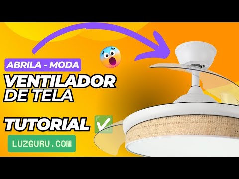 Vídeo de MODA Ventilador de Techo con Aspas Desplegables Negro y Gris Fabrilamp / Abrila