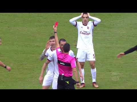 L' espulsione di Romagnoli - Giornata 15 - Serie A TIM 2017/18