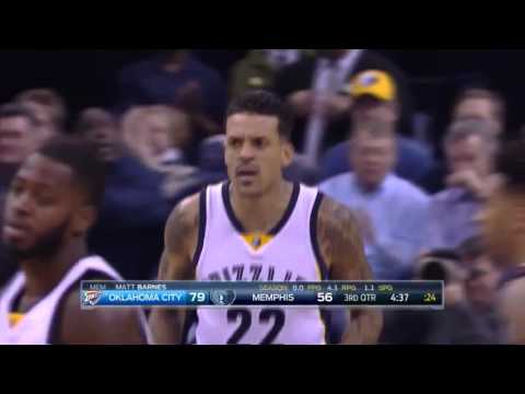 Matt Barnes vs Oklahoma City Thunder 08.12.2015 (5Pts)