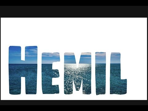 Hemil name portrait in PicsArt