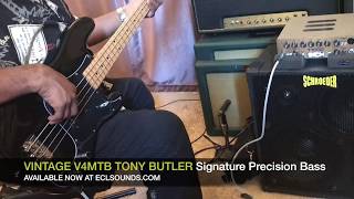 Video thumbnail for Vintage V4MTB Tony Butler Electric Bass 70's Precision Style by eclecticsoundspdx