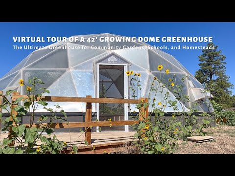 42' Growing Dome Geodesic Greenhouse Tour