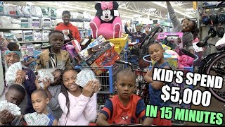 KID&#39;S SPEND $5000 IN 15 MINUTES !! (GET ANYTHING YOU WANT)