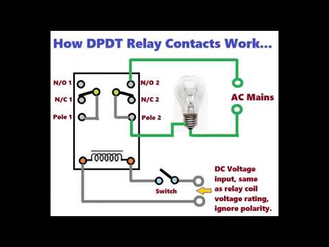 DPDT Relay Pinouts, and How it Works: Explained!!
