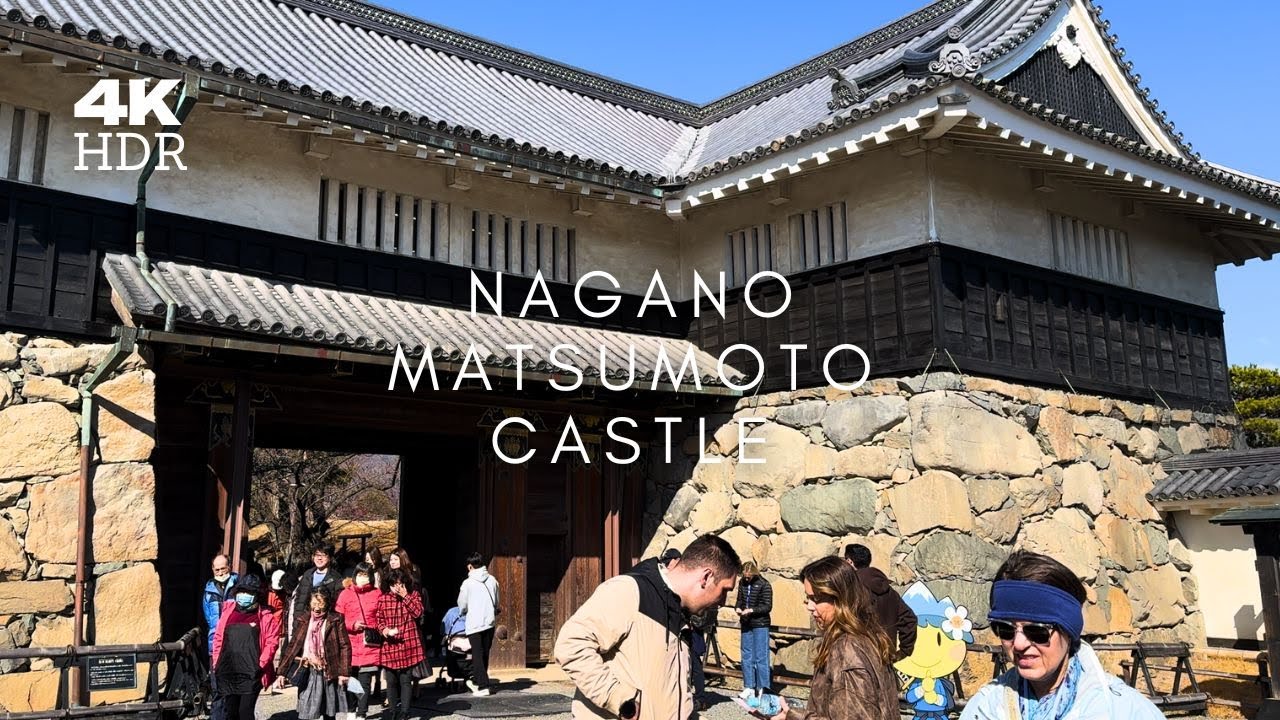 Immersive street-level walking tour through Matsumoto Castle, Japan, showcasing authentic urban landscapes, local architecture, and the vibrant atmosphere of the city's neighborhoods