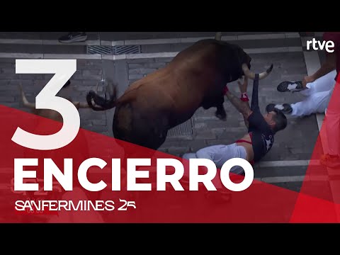 Wed July 9 2025 encierro with Álvaro Núñez bulls in Pamplona
