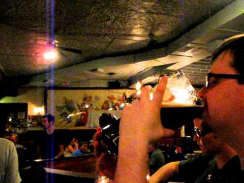 Boot of beer making its way around the Goonmeet at Essen House