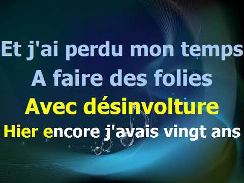 Hier encore - KARAOKE