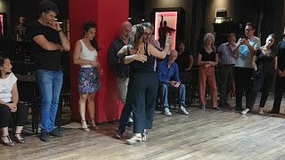 Video thumbnail for Tango baile muestra fin clase. Fernando Galera,  Silvina Vals, La del Centro milonga de Caro Couto
