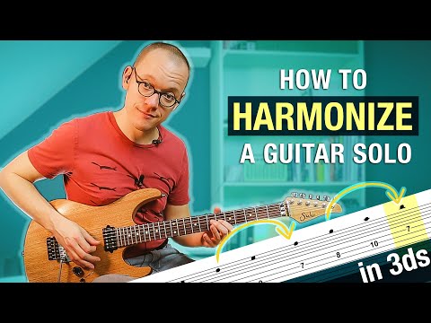 How To Harmonize A Guitar Solo (in 3ds) (Lesson with Guitar Tabs)