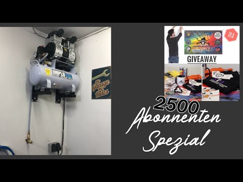 Wandhalterung Implotex Flüsterkompressor für die Werkstatt