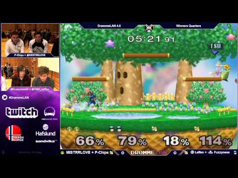 DL4.5 - TSM | Leffen + VwS | Fuzzyness Vs. MISTRRLOVE + P-Chips - Winners Quarters - Melee Doubles