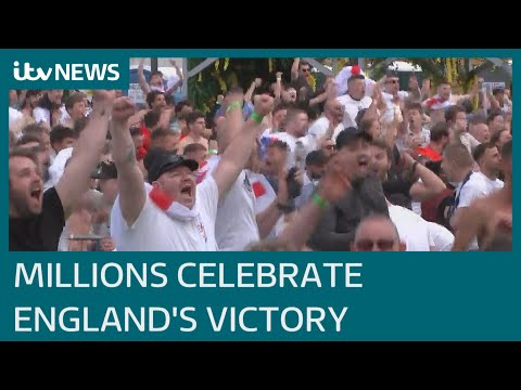 Millions watch as England beat Germany to go through to Euro 2020 quarter-finals | ITV News