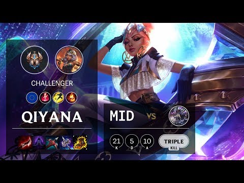 Qiyana Mid vs Kassadin - EUW Challenger Patch 10.9