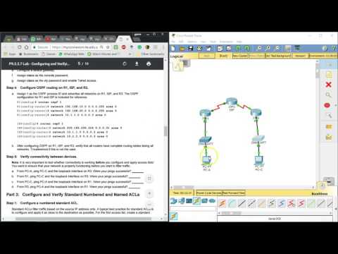 Lab 9 2 2 7 Configuring and Verifying Standard ACLs
