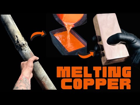 Huge Copper Pipe Melt - ASMR Metal Melting - Trash To Treasure - Melting Copper At Home - BigStackD