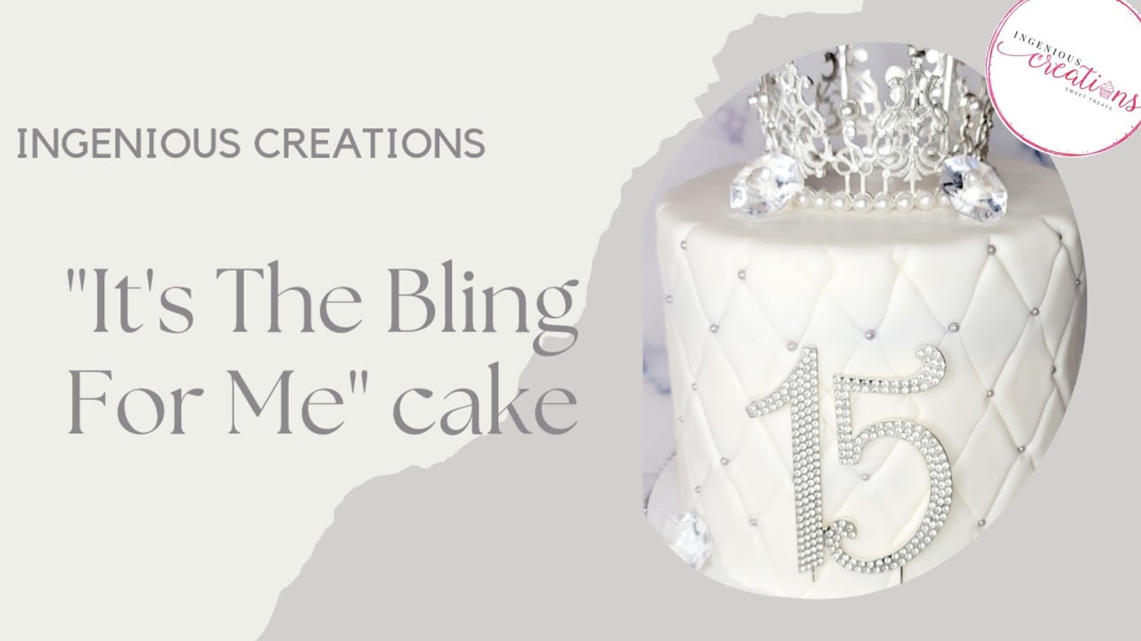 It's The Bling For Me! white & silver cake tutorial! #customcakes #caketutorial #ingeniouscreations