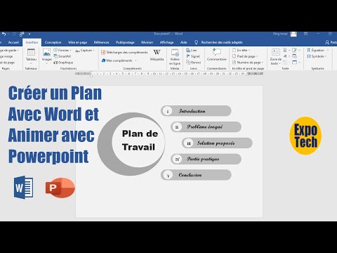 Créer un plan de travail sur Word et l'animé avec Powerpoint