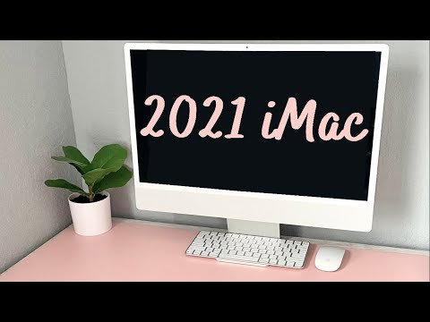 NEW 2021 APPLE iMAC SILVER M1 24 inch Retina Display Unboxing | Quick Easy Setup MacBook Pro to iMac