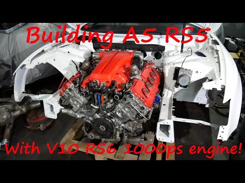Building Audi A5 RS5 With 1000ps V10 engine from RS6 Budowa Audi Rs5 prt2