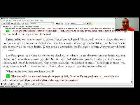 Session 78 Bhagavadgita HG Sakshi Achyuta Prj Bhakti Shastri Gachibowli Satsang 27 May 24