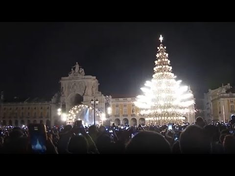 Video Thumbnail: Lisbon switches into festive season with giant tree and fireworks