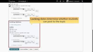 Desire2Learn version 10.2: Discussions Setup