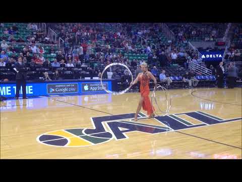 Alesya Gulevich - Awarded Hula Hoop Artist - NBA Half-time show (full video) - Utah Jazz