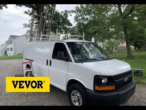 VEVOR Van Universal Roof Ladder Rack 750 lbs Capacity Rain Gutter Racks Compatible Full-Size Vans