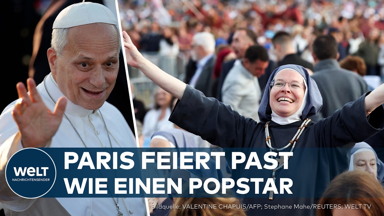 PARIS: Papst Leo XIV wird wie ein Popstar gefeiert! Messe unter freiem Himmel