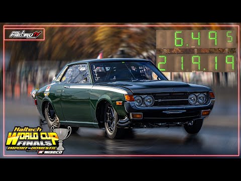 Thumbnail for 1974 Toyota Celica 2JZ Turbo - Kanian Racing 6.49 @219mph New Record at World Cup Finals 2024 by Toyota Celica