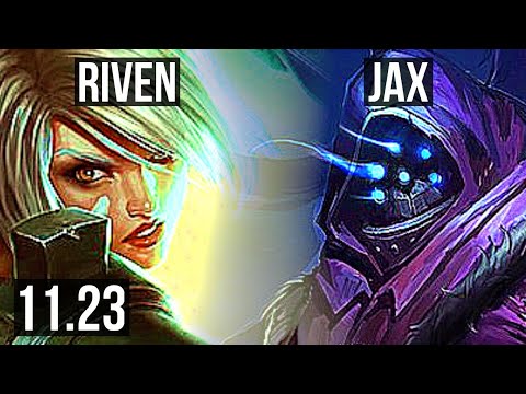 RIVEN vs JAX (TOP) | 14 solo kills, Legendary, 1.3M mastery, 17/3/1 | NA Master | 11.23