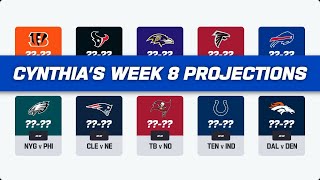 Week 8 Score Projections & Win Probabilities