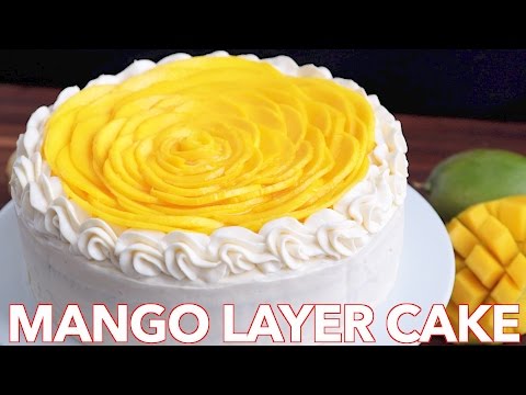 Fresh Mango Cake Recipe | How To Make Mango Layer Cake