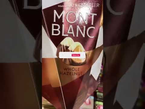 Roshen Mont Blanc chocolate 🍫 with whole hazelnut ASMR #shorts