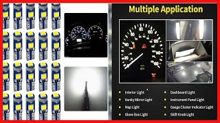AUXLIGHT 20 Piece T5 LED Bulbs Dashboard Lights 3030 Chipsets 74 37 27 17 2721 Replacements