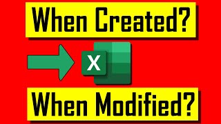 How to Insert Created Date and Last Modified Date Inside Cells in Excel