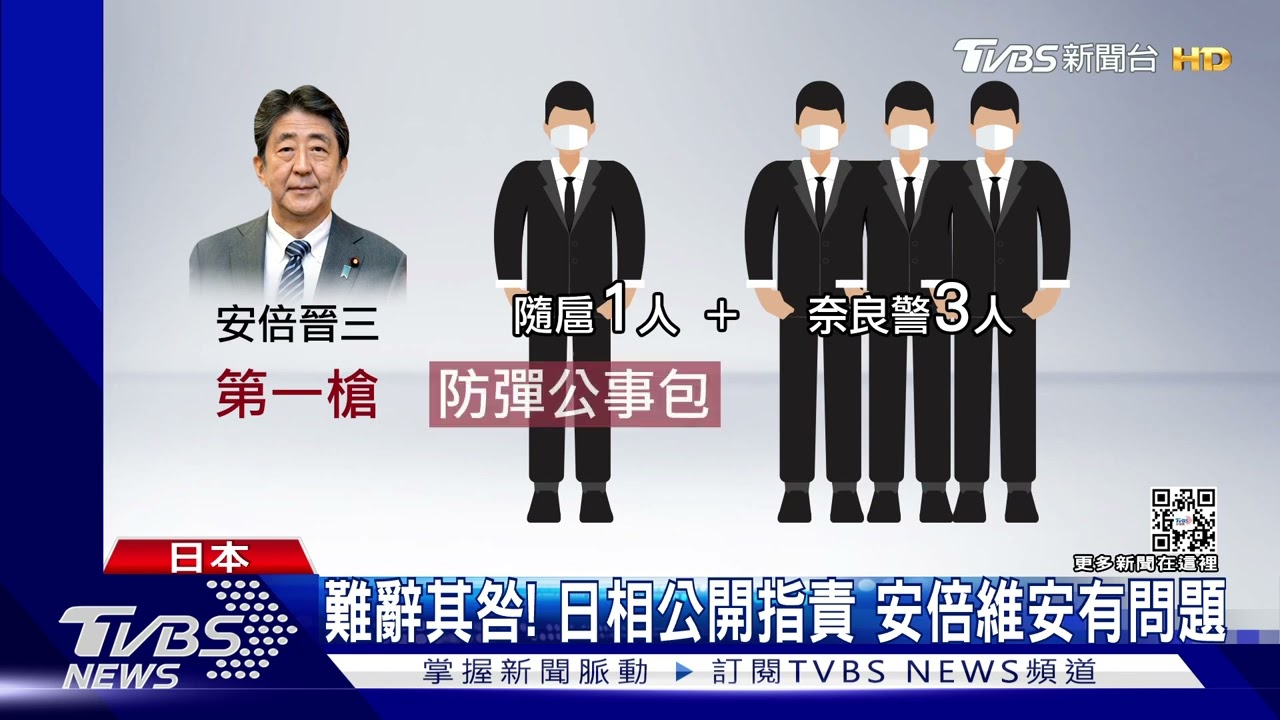 安倍遇襲當下 3貼身警關注手推車反應不及