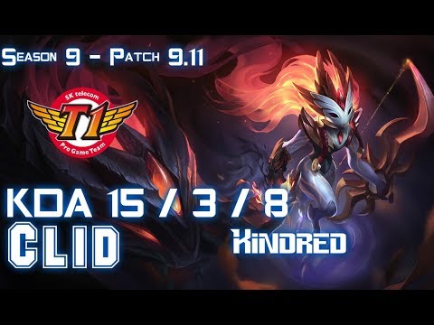 SKT T1 Clid KINDRED vs AATROX Jungle - Patch 9.11 KR Ranked