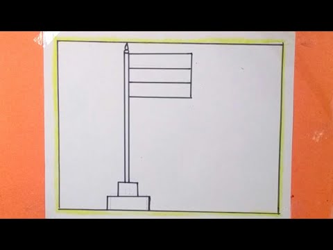 how to draw indian flag 🇮🇳/independence day drawing step by step /Republic Day drawing l
