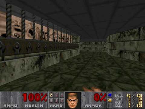 Doom level E2M4, Deimos Lab: Keys and exit
