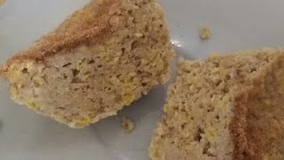 bolo de banana com aveia de microondas fit