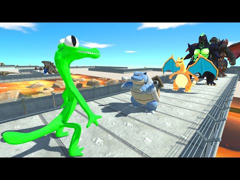 Rainbow Friend Orange LAVA DEATH RUN - Animal Revolt Battle Simulator