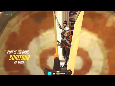 SUREFOUR HANZO META?! POTG! [ OVERWATCH SEASON 19 TOP 500 ]